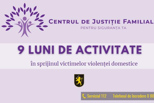 Centrul de justiție familială al Poliției – de 9 luni în sprijinul victimelor violenței în familie.