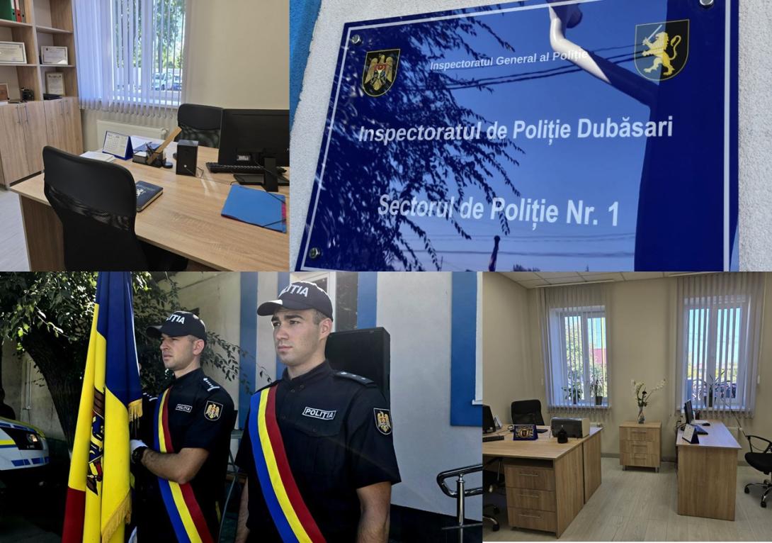Condiții europene moderne pentru polițiștii din raionul Dubăsari: Sectorul de Poliție nr. 1 „Ustia” a fost renovat.